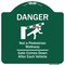 Signmission Danger Not Pedestrian Walkway Gate Comes Down After Each Vehicle Alum Sign, 18" x 18", GW-1818-9985 A-DES-GW-1818-9985 - alternate 1